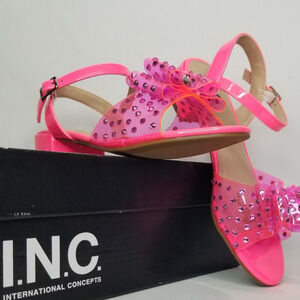 INC International Concepts Big Girls Vida Round Toe Dress Sandal Size 3 Pink NWT